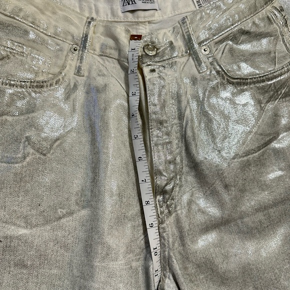 Zara Silver Straight Leg Jeans - Picture 7 of 7